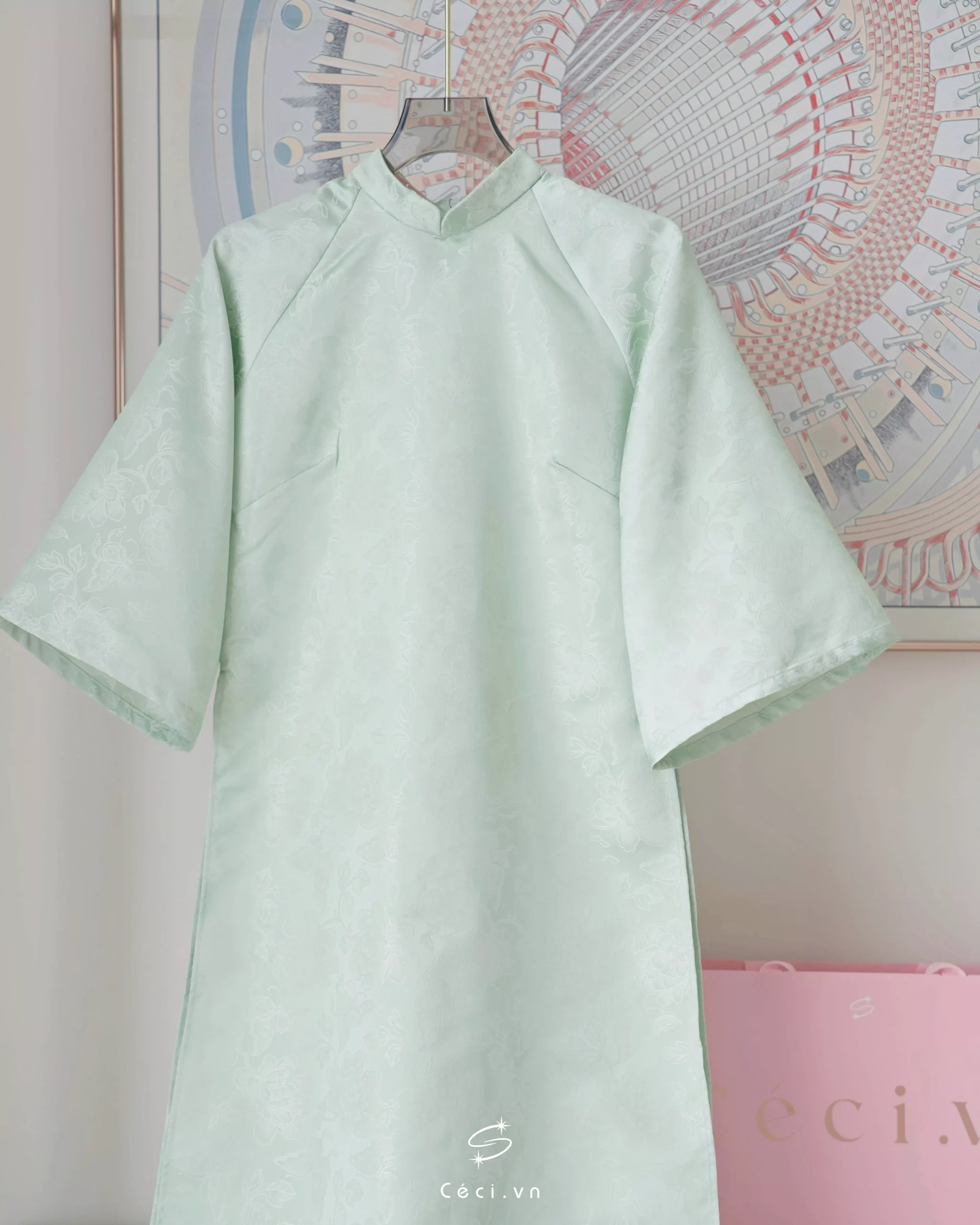 691.11 ÁO DÀI LINH LAN 1 – MINT - KHÔNG KÈM QUẦN