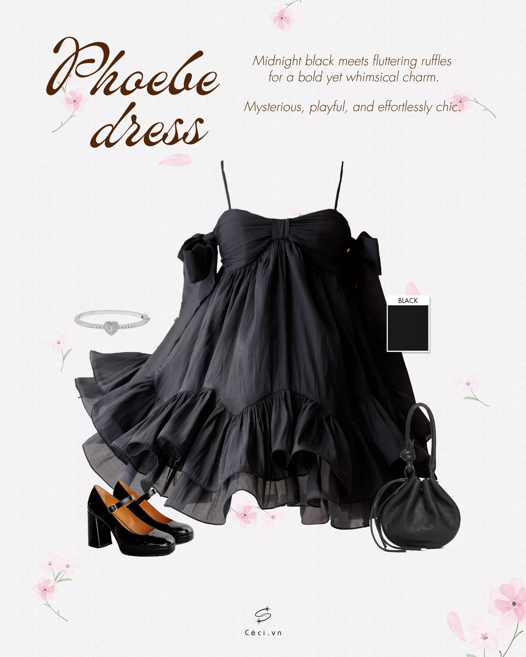 PHOEBE DRESS 704 - ĐEN