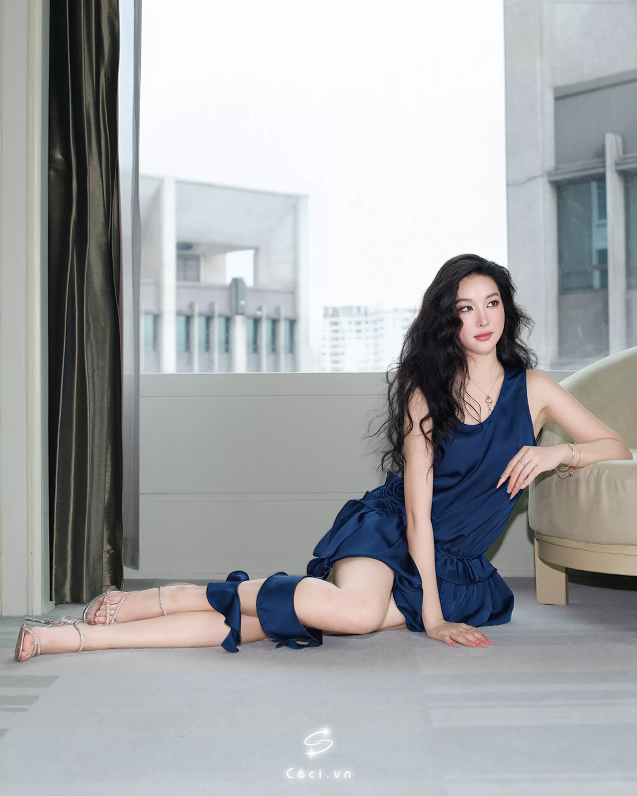 ROSALIE DRESS 711 - NAVY - Ảnh 6