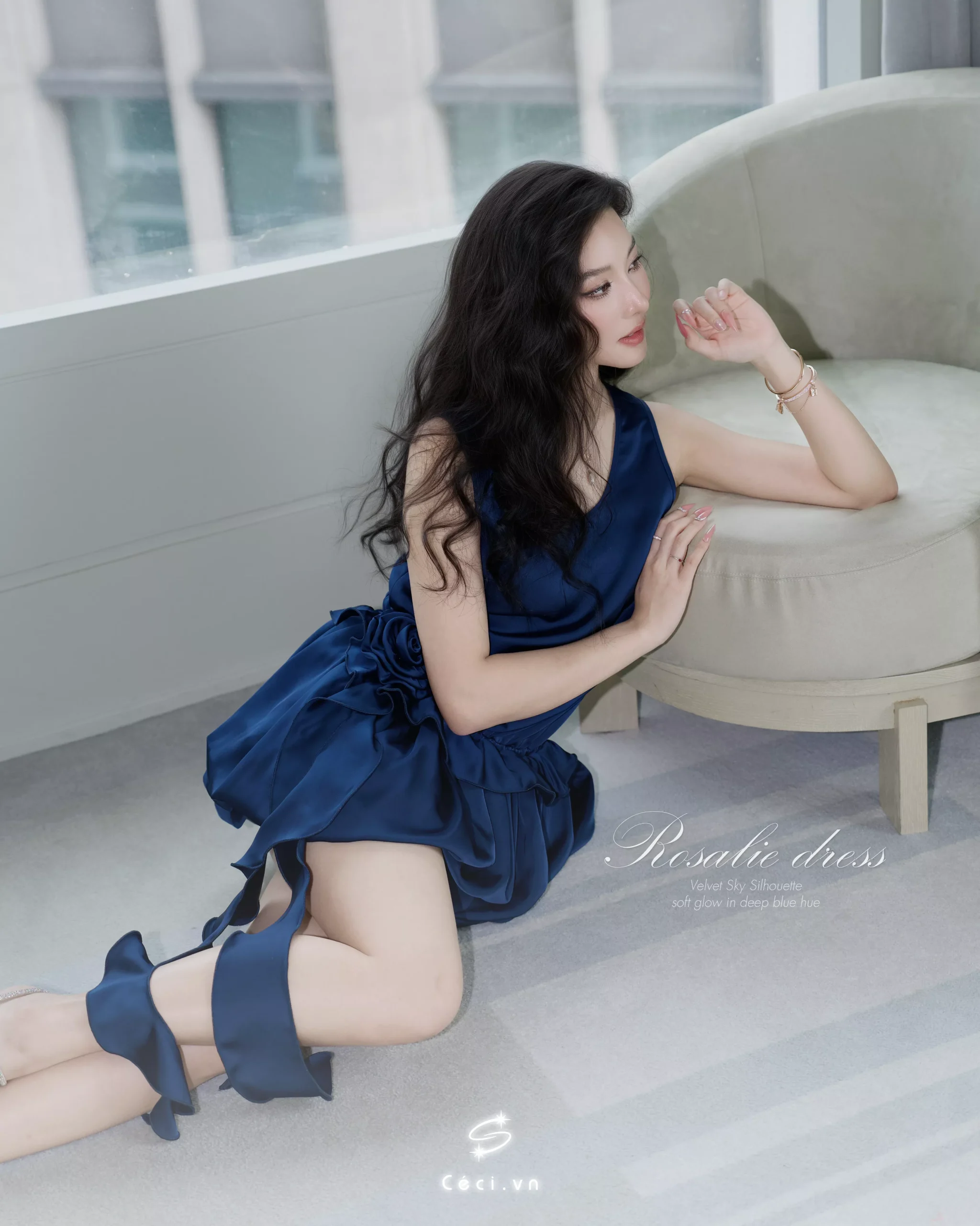 ROSALIE DRESS 711 - NAVY