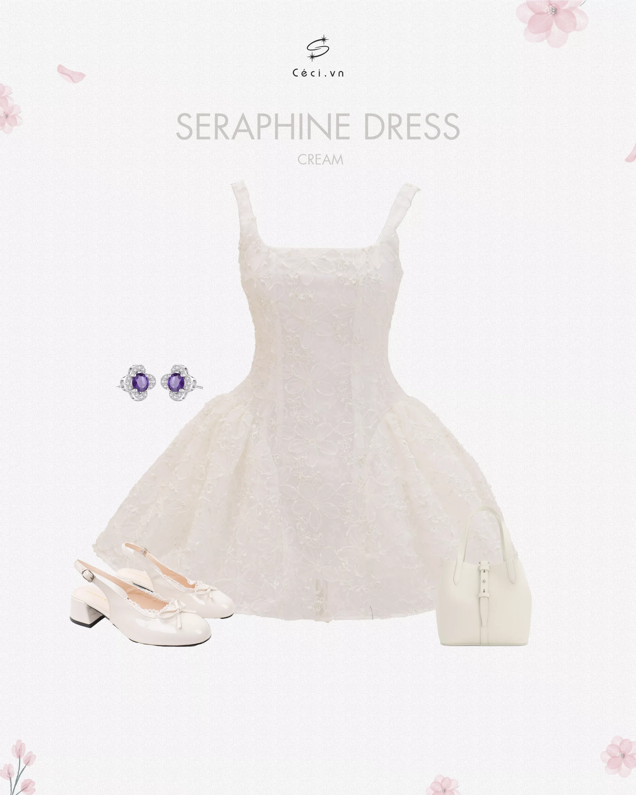 SERAPHINE DRESS 718 - TRẮNG