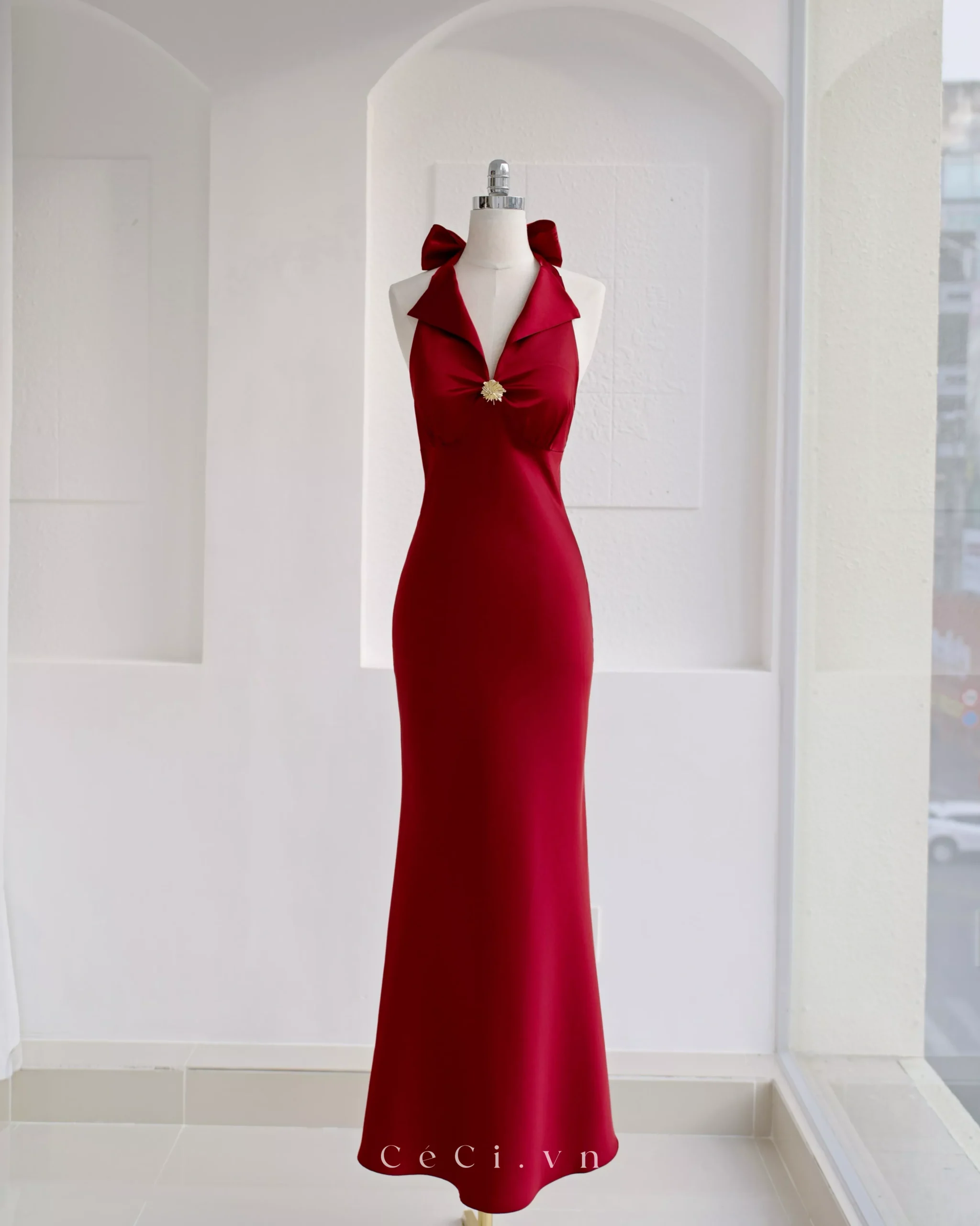 GABRILLE DRESS 732 - BURGUNDY NOIR - Ảnh 4